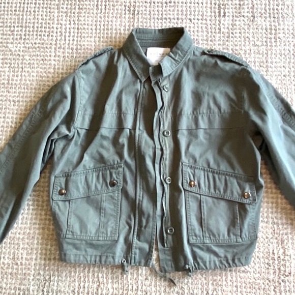 NEW Velvet by Graham & Spencer Cropped Army Jacket - Picture 10 of 11